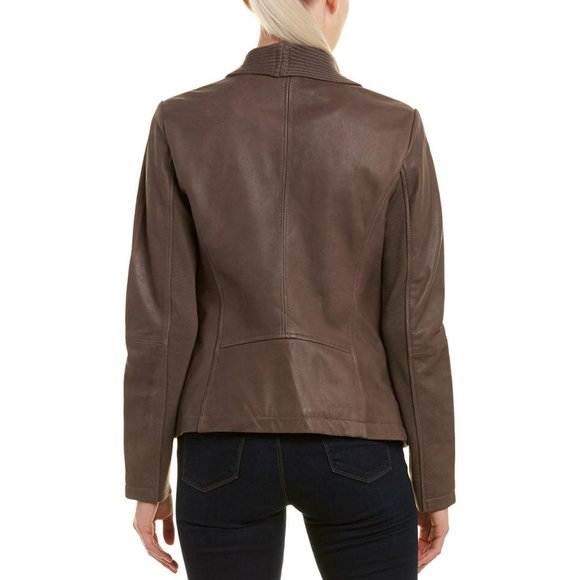 BNWT Tahari Genuine Leather Jacket - Picture 2 of 2